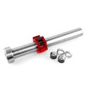 Gryf olimpijski GO700 HMS 2200 mm 20 kg + zaciski Lock Jaw RED