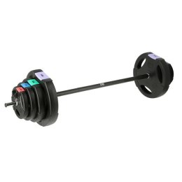 GSPO40 Sztanga z talerzami 42 kg ONE FITNESS Czarny – Domowa siłownia