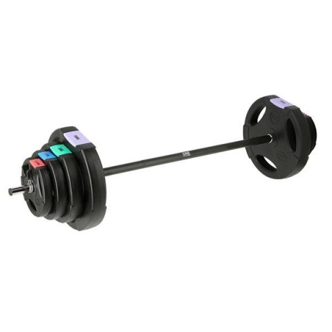 GSPO40 Sztanga z talerzami 42 kg ONE FITNESS Czarny – Domowa siłownia GSPO40 Sztanga z talerzami 42 kg ONE FITNESS Czarny – Domowa siłownia