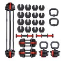 Zestaw Sztangielek SGR18 PRO SET 3W1 41kg Regulowane HMS - Trening w Domu