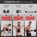 Zestaw Sztangielek SGR18 PRO SET 3W1 41kg Regulowane HMS - Trening w Domu