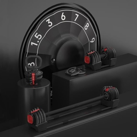 Zestaw Sztangielek SGR18 PRO SET 3W1 41kg Regulowane HMS - Trening w Domu Zestaw Sztangielek SGR18 PRO SET 3W1 41kg Regulowane HMS - Trening w Domu