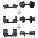 Zestaw Sztangielek SGR18 PRO SET 3W1 41kg Regulowane HMS - Trening w Domu