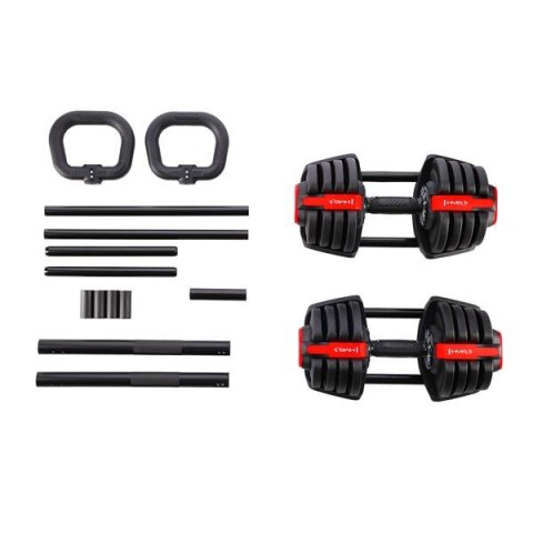 Zestaw Sztangielek SGR18 PRO SET 3W1 41kg Regulowane HMS - Trening w Domu Zestaw Sztangielek SGR18 PRO SET 3W1 41kg Regulowane HMS - Trening w Domu