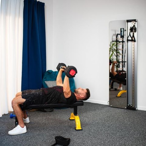Zestaw Sztangielek SGR18 PRO SET 3W1 41kg Regulowane HMS - Trening w Domu Zestaw Sztangielek SGR18 PRO SET 3W1 41kg Regulowane HMS - Trening w Domu