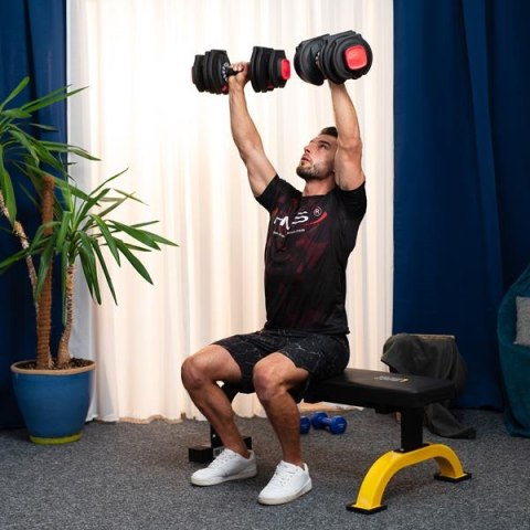 Zestaw Sztangielek SGR18 PRO SET 3W1 41kg Regulowane HMS - Trening w Domu Zestaw Sztangielek SGR18 PRO SET 3W1 41kg Regulowane HMS - Trening w Domu