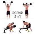 SGR40 PRO SET 2W1 - Regulowane Sztangielki Zestaw 43,5 KG HMS