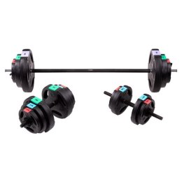 SGSP60 Zestaw sztanga + sztangielki kompozytowe 62 kg HMS