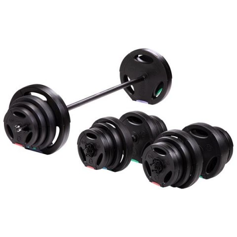 SGSP60 Zestaw sztanga + sztangielki kompozytowe 62 kg HMS SGSP60 Zestaw sztanga + sztangielki kompozytowe 62 kg HMS