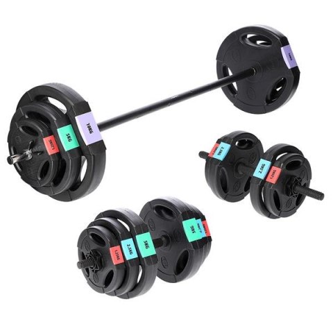 SGSP60 Zestaw sztanga + sztangielki kompozytowe 62 kg HMS SGSP60 Zestaw sztanga + sztangielki kompozytowe 62 kg HMS