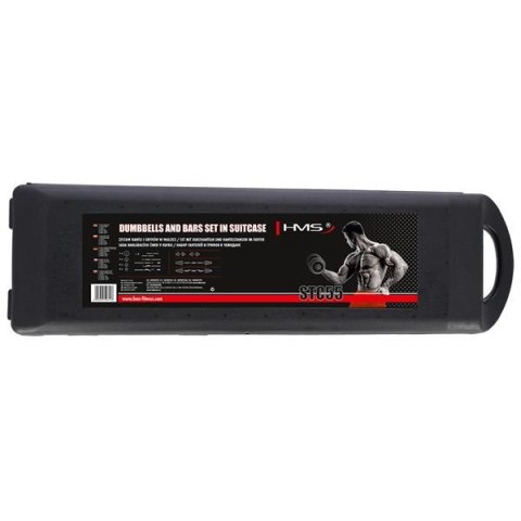 STC55 SZTANGIELKI-SZTANGA PROSTA I ŁAMANA W WALIZCE CHROM 55KG HMS STC55 SZTANGIELKI-SZTANGA PROSTA I ŁAMANA W WALIZCE CHROM 55KG HMS
