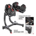 SR52+STR10 Zestaw hantli regulowanych 2×23,8 kg + stojak HMS Premium