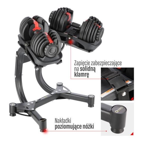 SR52+STR10 Zestaw hantli regulowanych 2×23,8 kg + stojak HMS Premium SR52+STR10 Zestaw hantli regulowanych 2×23,8 kg + stojak HMS Premium