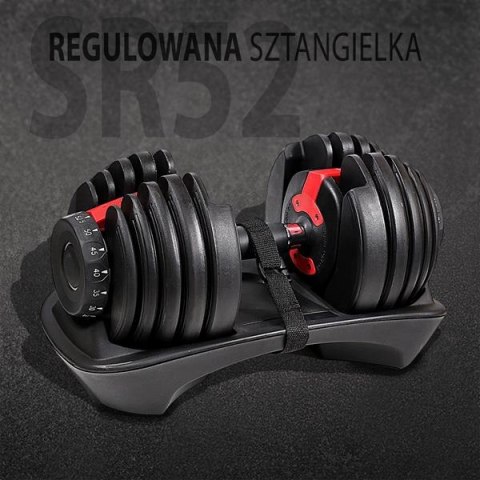 SR52+STR10 Zestaw hantli regulowanych 2×23,8 kg + stojak HMS Premium SR52+STR10 Zestaw hantli regulowanych 2×23,8 kg + stojak HMS Premium
