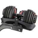SR52+STR10 Zestaw hantli regulowanych 2×23,8 kg + stojak HMS Premium