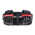 SR52+STR10 Zestaw hantli regulowanych 2×23,8 kg + stojak HMS Premium
