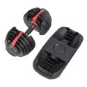SR52+STR10 Zestaw hantli regulowanych 2×23,8 kg + stojak HMS Premium