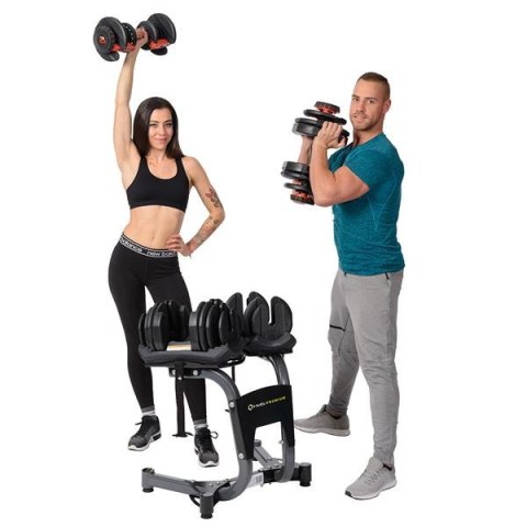 SR52+STR10 Zestaw hantli regulowanych 2×23,8 kg + stojak HMS Premium SR52+STR10 Zestaw hantli regulowanych 2×23,8 kg + stojak HMS Premium