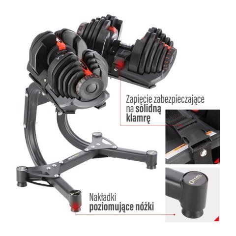 SR80+STR10 Zestaw hantli regulowanych 2×37,4 kg + stojak HMS Premium SR80+STR10 Zestaw hantli regulowanych 2×37,4 kg + stojak HMS Premium