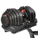 SR80+STR10 Zestaw hantli regulowanych 2×37,4 kg + stojak HMS Premium