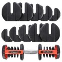 SR80+STR10 Zestaw hantli regulowanych 2×37,4 kg + stojak HMS Premium