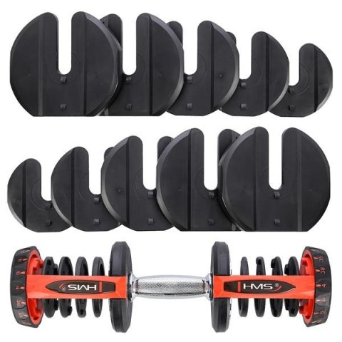 SR80+STR10 Zestaw hantli regulowanych 2×37,4 kg + stojak HMS Premium SR80+STR10 Zestaw hantli regulowanych 2×37,4 kg + stojak HMS Premium