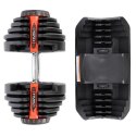 SR80+STR10 Zestaw hantli regulowanych 2×37,4 kg + stojak HMS Premium