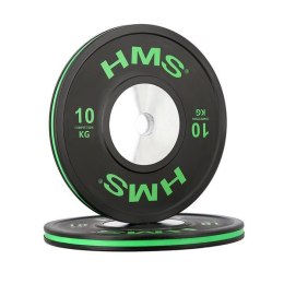 BTBR10 talerz olimpijski bumper 10 kg HMS do sztangi treningowej