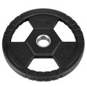 TOH10 Talerz olimpijski gumowany 10 kg HMS czarny stalowy