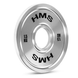 TOS15 Talerz olimpijski stalowy kalibrowany 1,5 kg HMS srebrny