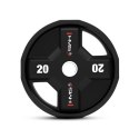 TPC20 Talerz olimpijski poliuretanowy 20 kg HMS czarny precyzyjny