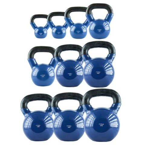 KNV28 BLUE KETTLEBELL ŻELIWNY POKRYTY WINYLEM HMS KNV28 BLUE KETTLEBELL ŻELIWNY POKRYTY WINYLEM HMS