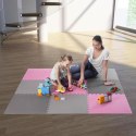 MP10 Mata puzzle 9 el. 10 mm ONE FITNESS różowo-szara