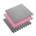 MP10 Mata puzzle 9 el. 10 mm ONE FITNESS różowo-szara