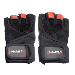 RST01 Rękawice treningowe XL HMS black/red siłownia skóra z ściągaczem