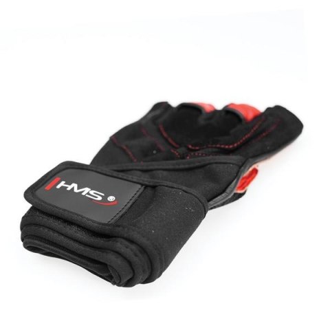 RST01 Rękawice treningowe XL HMS black/red siłownia skóra z ściągaczem RST01 Rękawice treningowe XL HMS black/red siłownia skóra z ściągaczem