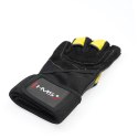 RST01 Rękawice treningowe XL HMS black/yellow z ściągaczem siłownia