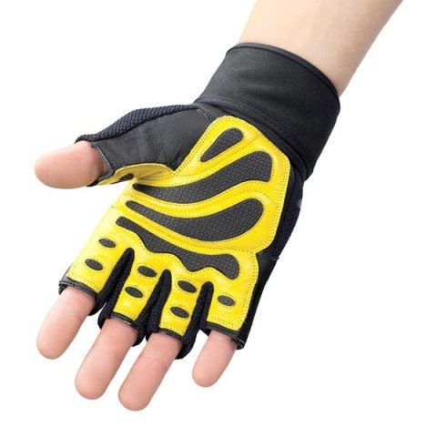 RST01 Rękawice treningowe XL HMS black/yellow z ściągaczem siłownia RST01 Rękawice treningowe XL HMS black/yellow z ściągaczem siłownia