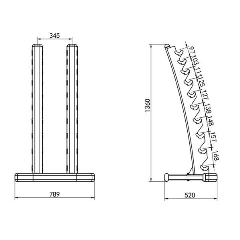 ZESTAW HANTLI POLIURETANOWYCH HPT 2 x 1 - 10 KG (110 KG) + STOJAK STR37 HMS ZESTAW HANTLI POLIURETANOWYCH HPT 2 x 1 - 10 KG (110 KG) + STOJAK STR37 HMS