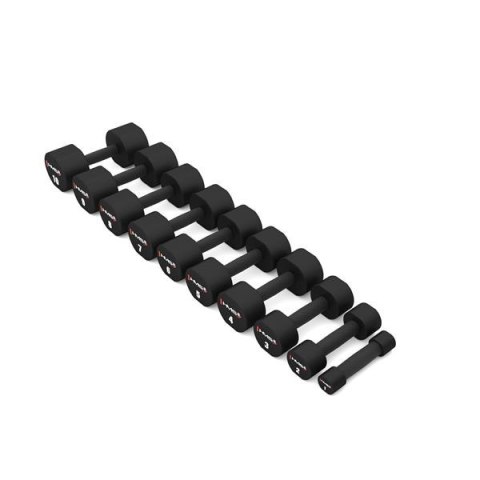 ZESTAW HANTLI POLIURETANOWYCH HPT 2 x 1 - 10 KG (110 KG) + STOJAK STR37 HMS ZESTAW HANTLI POLIURETANOWYCH HPT 2 x 1 - 10 KG (110 KG) + STOJAK STR37 HMS