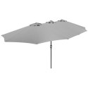 PARASOL OGRODOWY XXXL 2.7x4.6M SZARY SASKA GARDEN