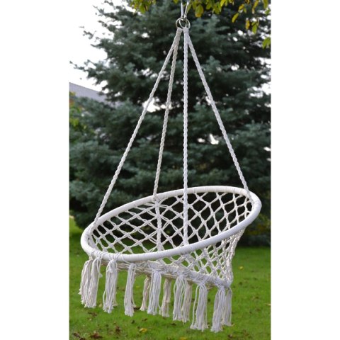 HAMAK AŻUROWY FOTEL WISZĄCY BOCIANIE GNIAZDO 80x60CM ECRU HAMAK AŻUROWY FOTEL WISZĄCY BOCIANIE GNIAZDO 80x60CM ECRU
