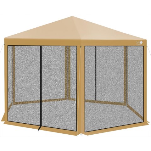PAWILON OGRODOWY SZEŚCIOKĄTNY 2x2x2x2.5M Z MOSKITIERĄ BEŻOWY PAWILON OGRODOWY SZEŚCIOKĄTNY 2x2x2x2.5M Z MOSKITIERĄ BEŻOWY