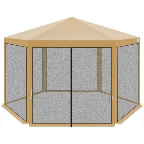 PAWILON OGRODOWY SZEŚCIOKĄTNY 2x2x2x2.5M Z MOSKITIERĄ BEŻOWY PAWILON OGRODOWY SZEŚCIOKĄTNY 2x2x2x2.5M Z MOSKITIERĄ BEŻOWY