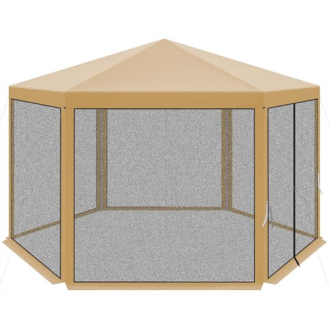 PAWILON OGRODOWY SZEŚCIOKĄTNY 2x2x2x2.5M Z MOSKITIERĄ BEŻOWY PAWILON OGRODOWY SZEŚCIOKĄTNY 2x2x2x2.5M Z MOSKITIERĄ BEŻOWY