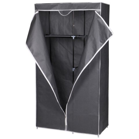 SZAFA TEKSTYLNA GARDEROBA 90x45x170CM CIEMNO-SZARA 8811 SZAFA TEKSTYLNA GARDEROBA 90x45x170CM CIEMNO-SZARA 8811
