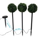 ZESTAW LAMP SOLARNYCH 3 KUL BUKSZPANOWYCH 27 LED