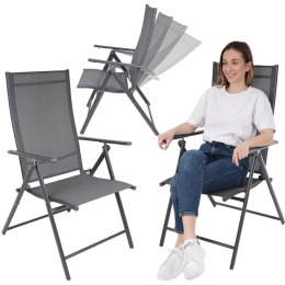 KRZESŁO OGRODOWE 57x68x106CM 2xTEXTLINE 7-POZYCYJNE KPL.2SZT