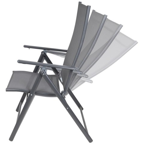 KRZESŁO OGRODOWE 57x68x106CM 2xTEXTLINE 7-POZYCYJNE KPL.2SZT KRZESŁO OGRODOWE 57x68x106CM 2xTEXTLINE 7-POZYCYJNE KPL.2SZT
