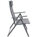 KRZESŁO OGRODOWE 57x68x106CM 2xTEXTLINE 7-POZYCYJNE Z ZAGŁÓWKIEM KPL.2SZT